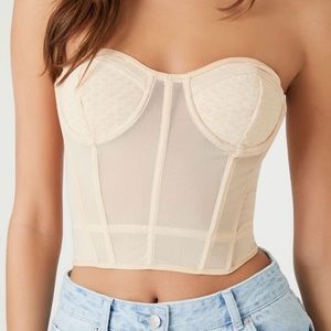 Mesh Bustier Corset Crop Top